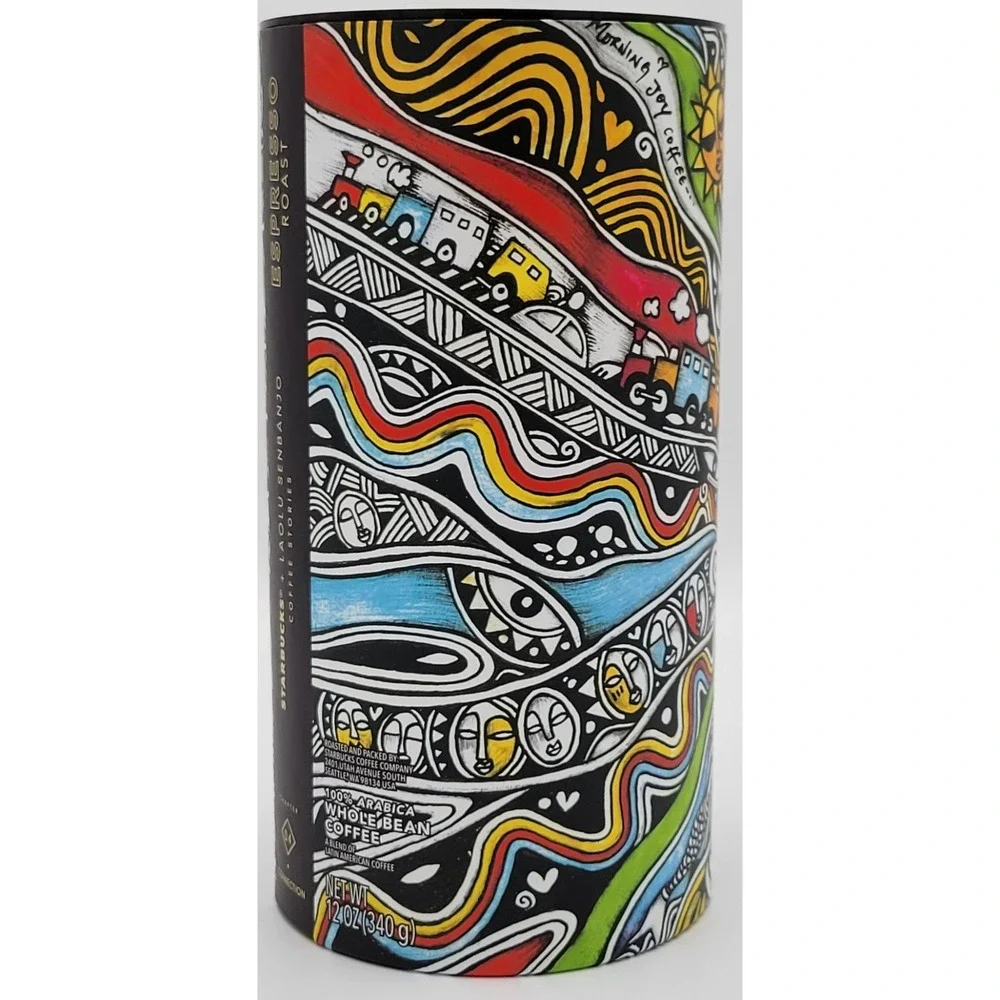 STARBUCKS Laolu Senbanjo Special Edition Espresso Empty Canister & Poster